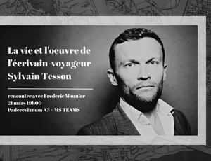 Ouvrez-vous à la Francophonie : rencontre avec Frédéric Mounier, 21 mars 2022