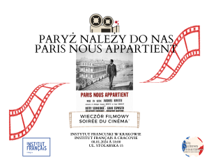 Paris nous appartient (Paryż należy do nas) - 08.01.2024// wieczór filmowy Koła Romanistów